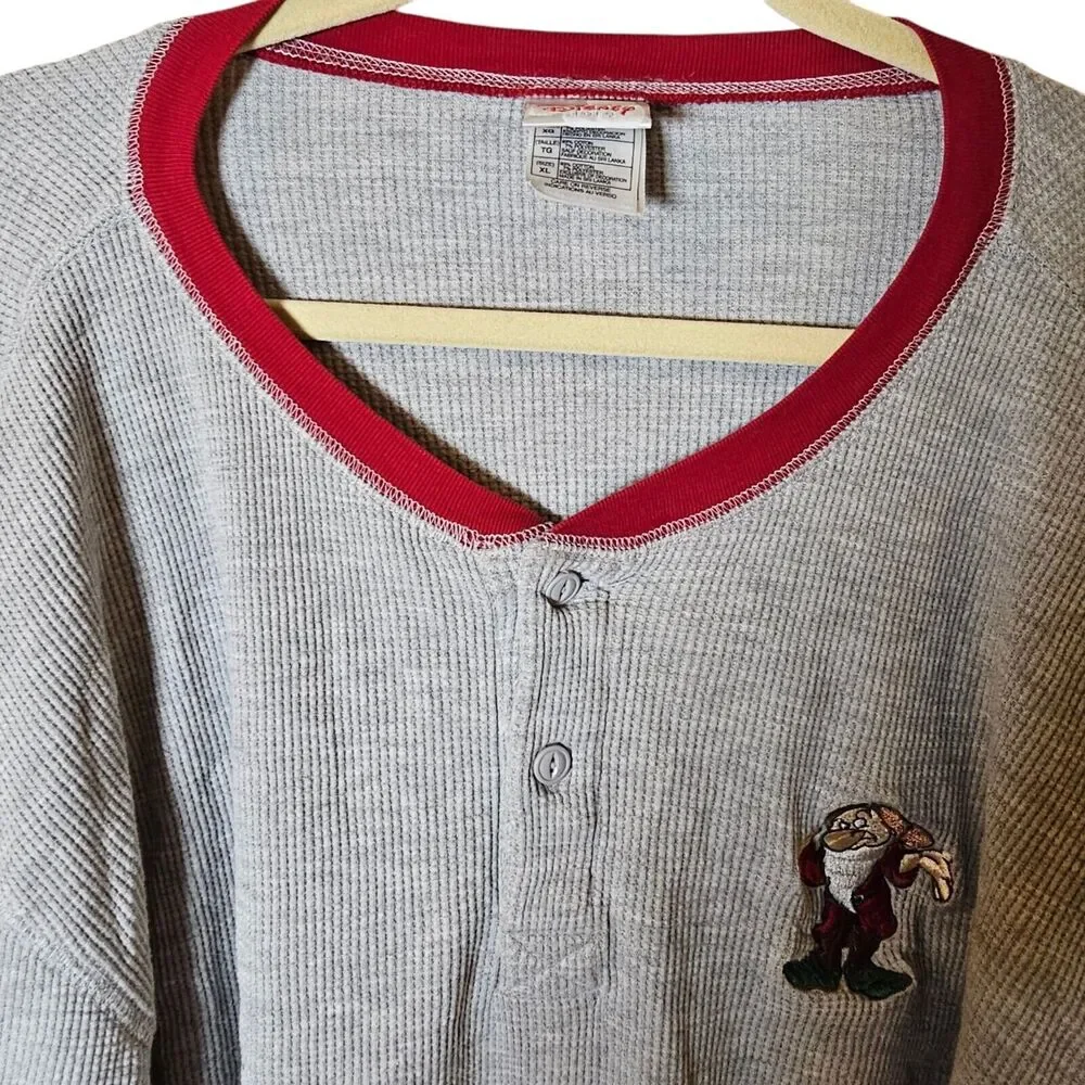 Disney Snow White Thermal Long Sleeve Gray Pajama Top - Picture 5 of 13